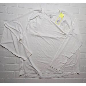 All In Motion Womens White Moisture Wicking Long Sleeve Top 3XL